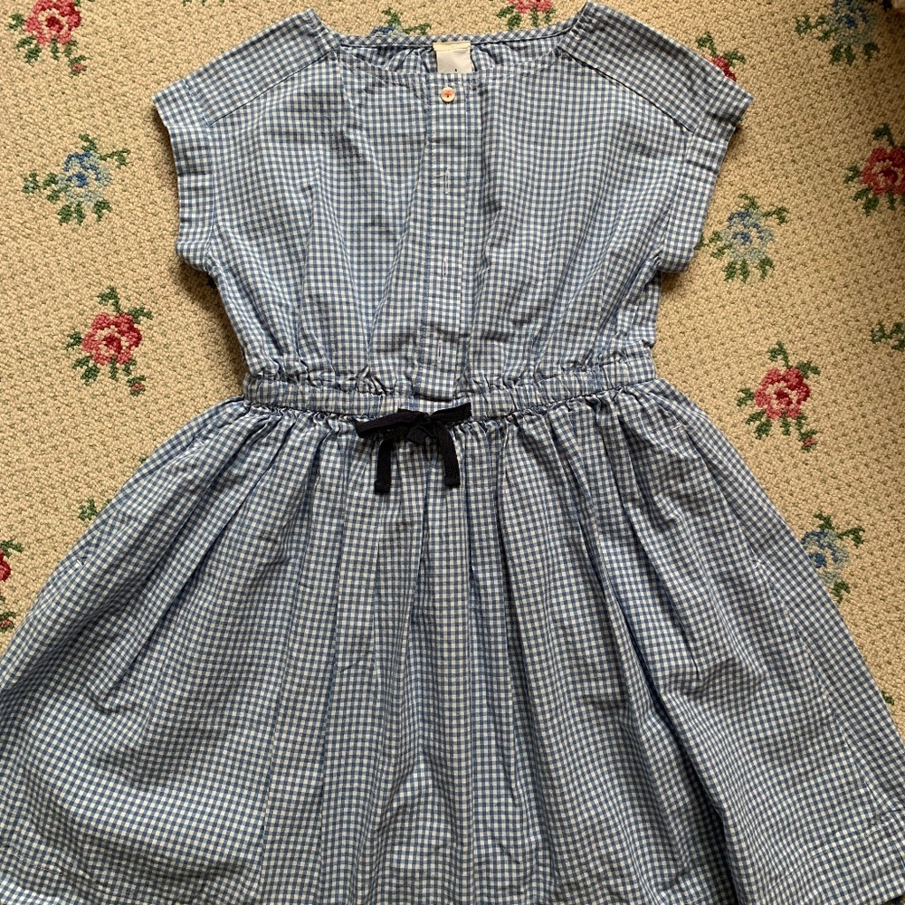 Little Girls J.Crew Blue Gingham dress